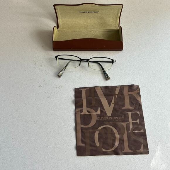OLIVER PEOPLES Eyeglass 51[]18-143 Advocate MBK Titanium 100 Frames JAPAN Vtg - Picture 5 of 12